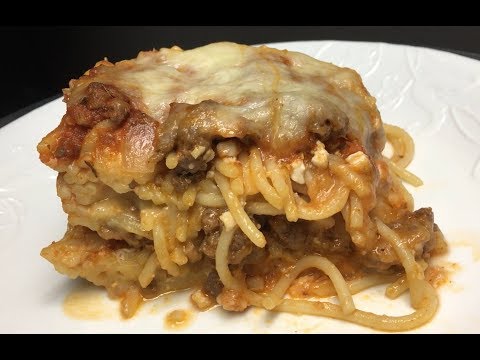 Cheesy Baked Spaghetti | Baked Spaghetti with Cottage Cheese | Cheesy Spaghetti Casserole