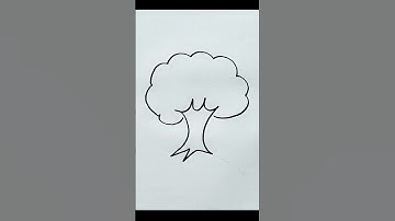 Easy Tree Drawing for Beginners | #shorts #siriworld #youtubeshorts #tree #drawing #treedrawing
