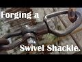 Making a forge-welded swivel-shackle.