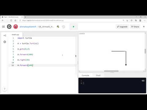Turtle Graphic Introduction by using Python and Repl (Online IDE)