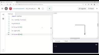 Turtle Graphic Introduction by using Python and Repl (Online IDE)