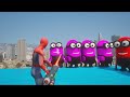 GTA 5 | Crazy Ragdoll - Spiderman On Rainbow Bridge With Minions (Funny Fails Compilations) 2