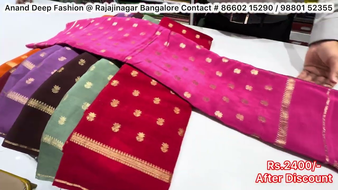 Banarasi Crepe Dola Tissue Organza Viscose New Arrivals @ Rajajinagar Bangalore Courier Available 