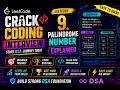 🎯 LeetCode 9: Palindrome Number Explained | Easy Logic, Big Impact 🚀 | Crack Coding Interviews