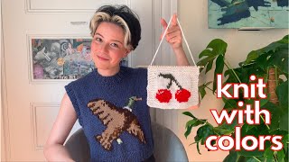 how to knit with colors! stranded colorwork tutorial | Made in the Moment