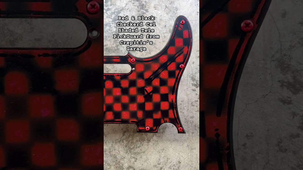 Red and Black Tele Pickguard From Crepitis’s Garage 