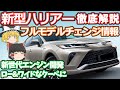 新型ハリアーのフルモデルチェンジ情報：トヨタの新世代エンジンを搭載して、美しいSUVクーペデザインを実現！
