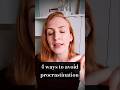 4 ways to avoid procrastination. #ADHDWomen #ExecutiveDysfunction #Productivity #Neuro #Overwhelm