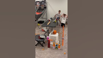 This took 45 minutes! #trickshots #youtubeshorts #pingpong #viral #trickshot