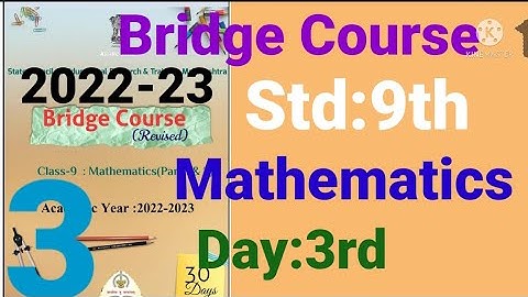9th||Mathematics||Bridge Course||2022-23 ||Day:3rd||English & SemiEnglish||Maths, Class 9,Day:3