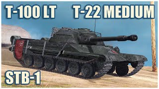 T-100 LT, STB-1 & T-22 • WoT Blitz Gameplay