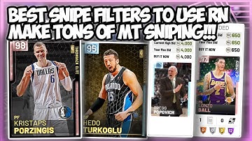 NBA2K19 - BEST SNIPE FILTERS TO USE RN - MAKE TONS OF MT - SNIPE GALAXY OPALS AND SECRET FILTER!!!!