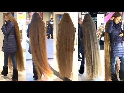 Rapunzel Exists Floor Length Hair In Shopping Mall 