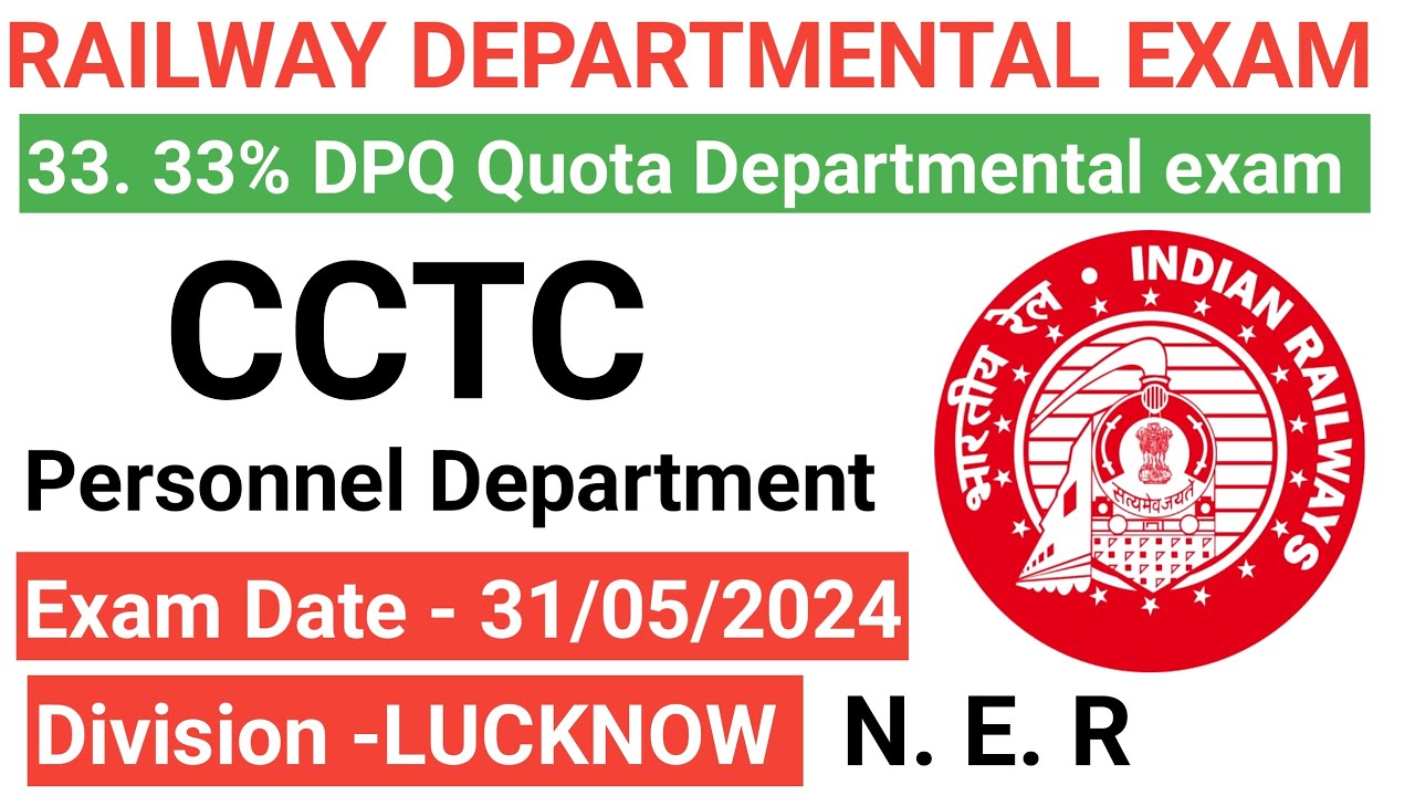 👉CCTC Departmental Quota exam Solved question paper#LDCE Exam question paper for CCTC#LKO Div #NER