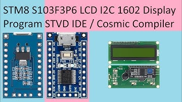 133. STM8S103F3P6 with LCD I2C 1602 Display using STM8 STVD IDE
