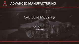 Celebrity CAD Solid Modeling Lecture Profile