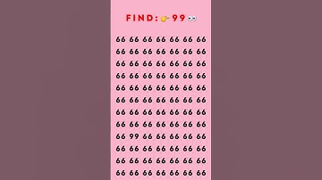 Try to find the odd number 99 with in 5 second 👉#youtubeshorts