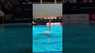 🇦🇺 Australia amazing lifts during the Acrobatic routine at the #ArtisticSwimming World Cup 🤩