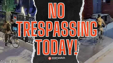 Caught on Camera: Biker Stalks Apartment Fence—Then THIS Happens