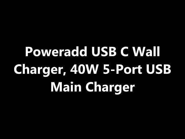 Poweradd USB C Wall Charger, 40W 5-Port USB Main Charger