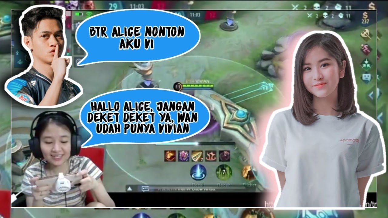 BTR ALICE NONTON EVOS WANNN | VIVIAN LANGSUNG BILANG KE ALICE KLO WANN PUNYA VIVIAN 😂
