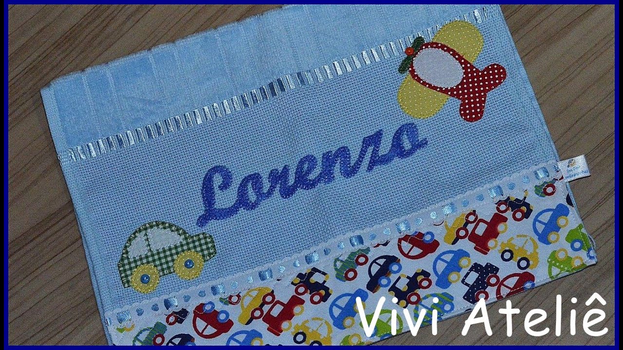 Toalhinha Personalizada | Com Patch Aplique | Passo a Passo | Vivi Ateliê
