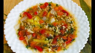 видео: Летний суп с булгуром и овощами на курином бульоне/Простой и полезный суп на каждый день картинка: Летний суп с булгуром и овощами на курином бульоне/Простой и полезный суп на каждый день
