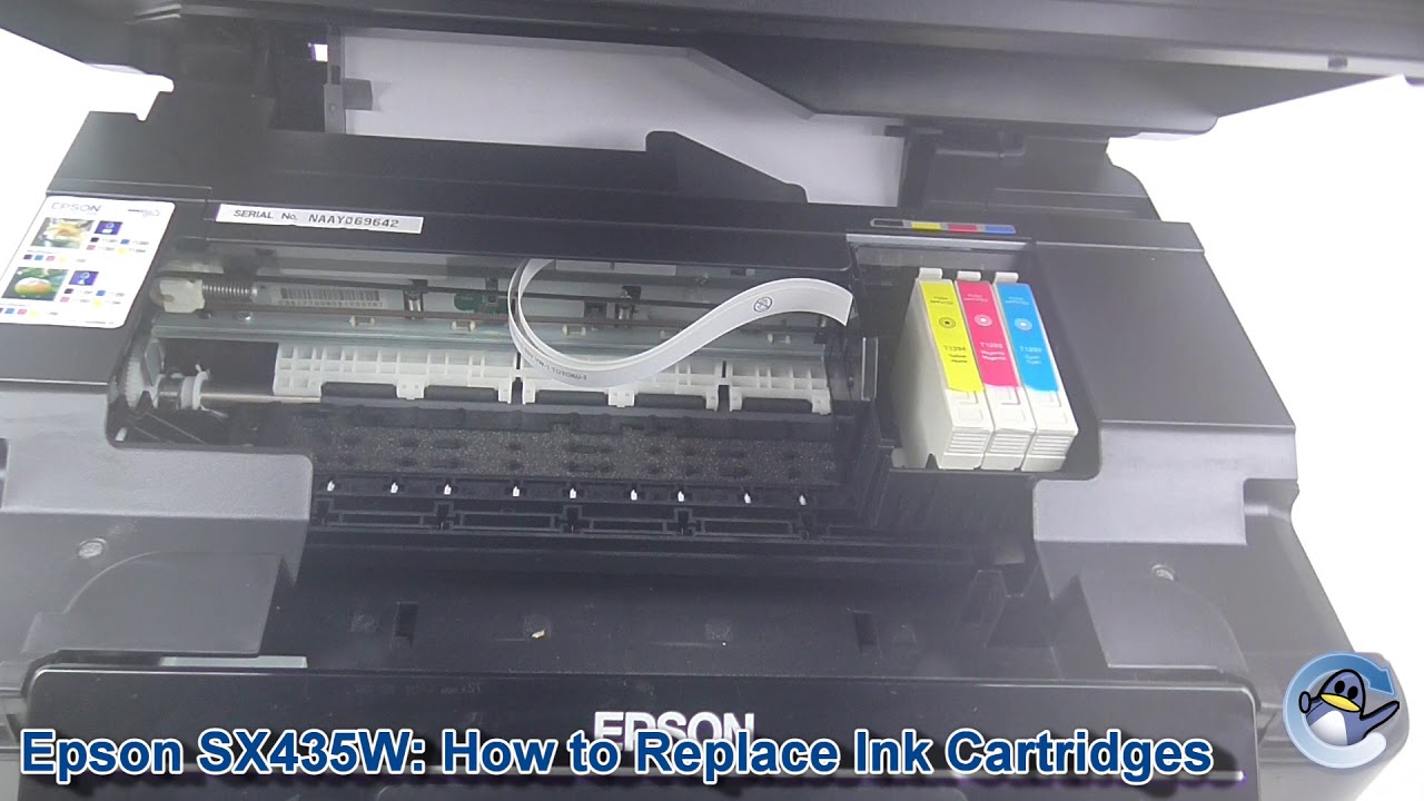 Epson Stylus SX435W: How to Change/Replace Cartridges - YouTube