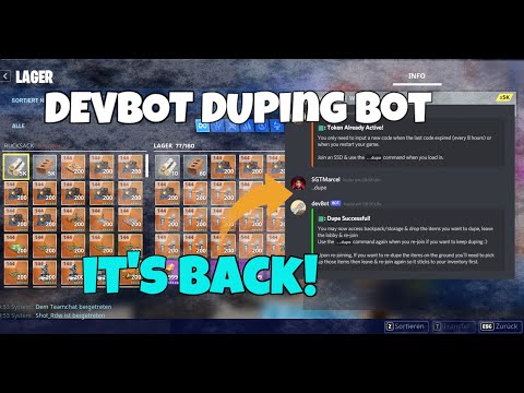 DEVBOT IS BACK! Neuer Dupe Glitch RDW #devbot #dupen #duplication new dupe glitch stw