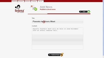 14. Fedena Screencast: Manage news
