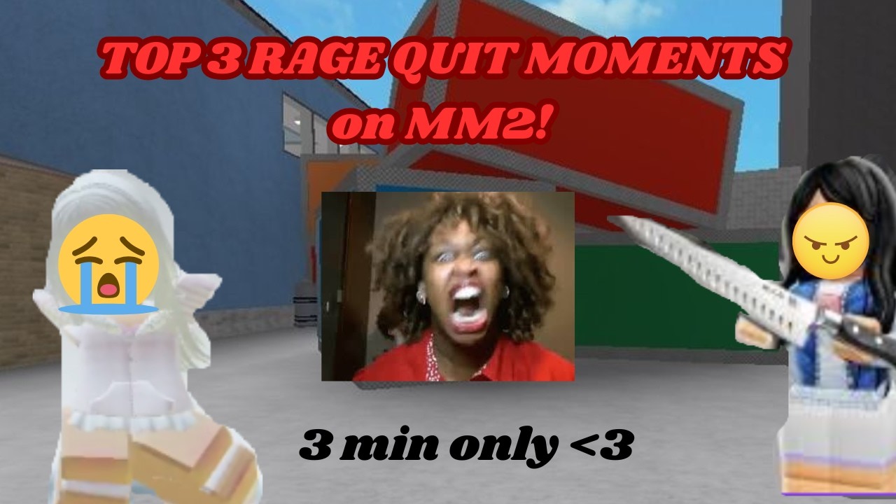 TOP 3 RAGE QUIT MOMENTS ON MM2 !! |¦※3 min only •NO MUSIC•| game sound|