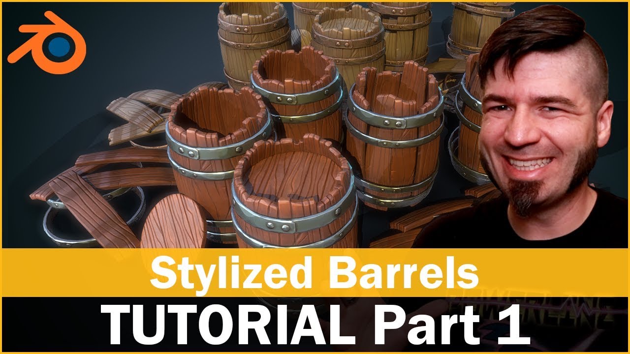 Tutorial: 3D Prop Stylized Barrel - Part 1 - Blender 2.8 - YouTube