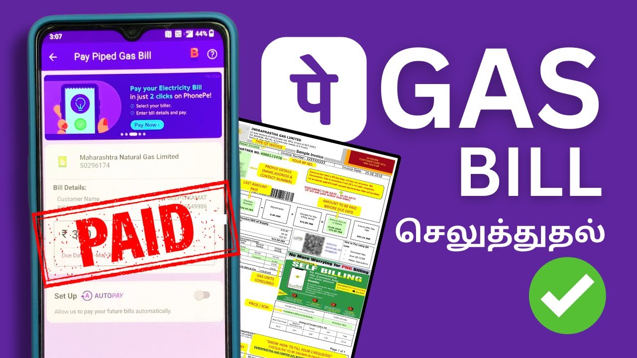 Phonepe Gas Bill Payment Tamil | Online Gas Bill Payment | Via Phonepe