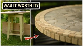 DIY Mosaic  Garden Table out of an Old Stool / It cost me 40$!