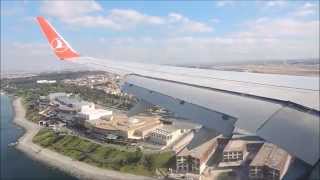 Istanbul - Ataturk [IST] non-stop approach &amp; landing B738 &quot;Turkish airlines&quot; [032]