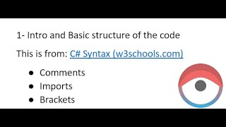 1 - Intro and Basic structure of the code