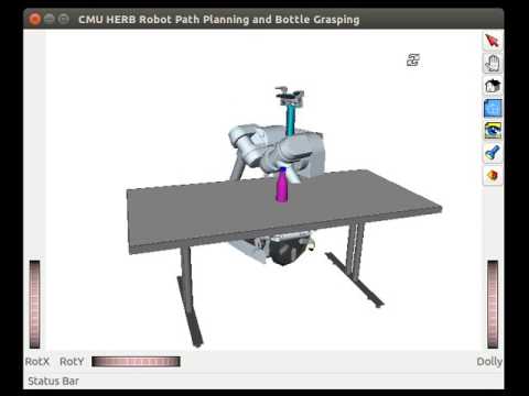 CMU HERB Robot Path Planning and Bottle Grasping