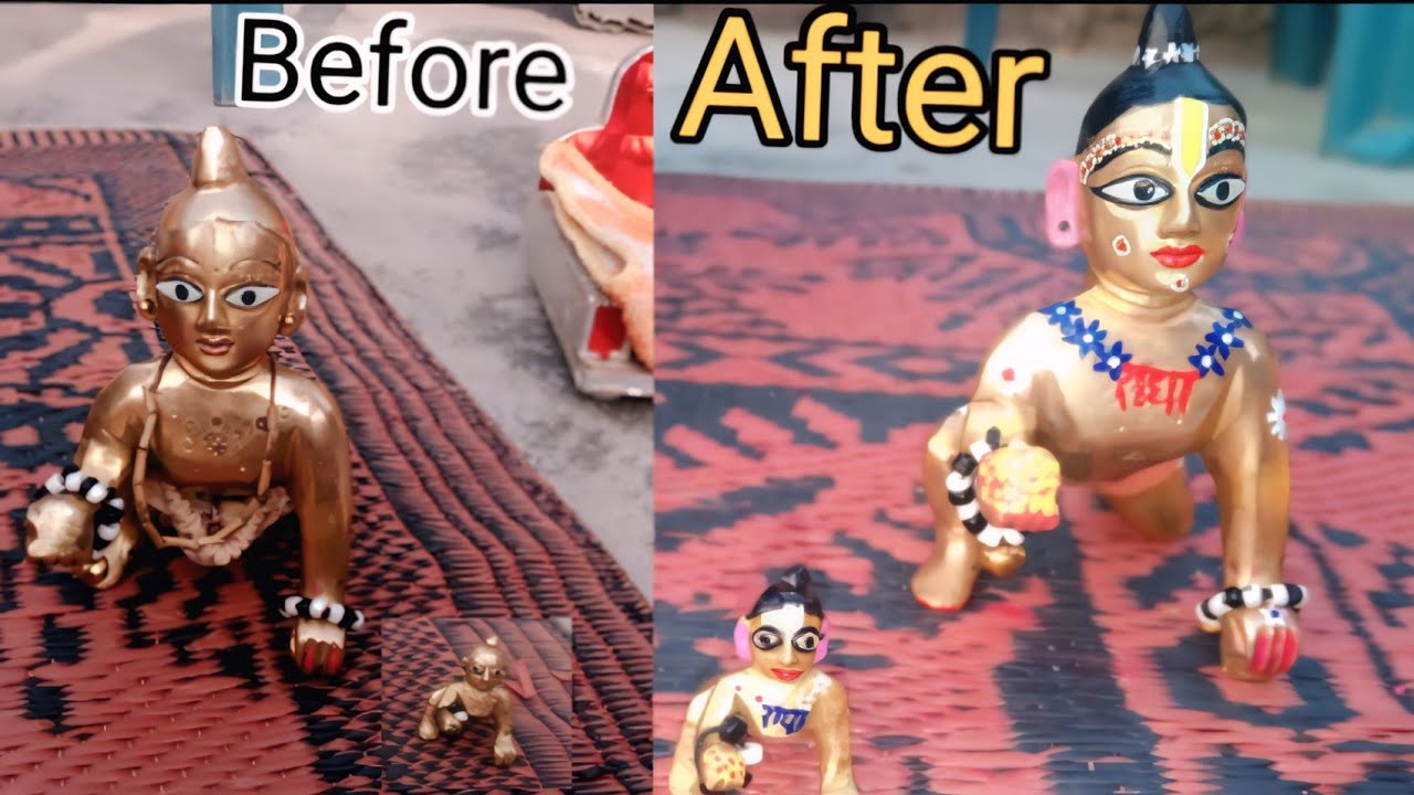 💁‍♀️घर 🏛️पे ही किया 🦚लड्डू गोपाल ✨जी का मेकअप 💄बाहर जाने की कोई जरूरत नही 💯# 