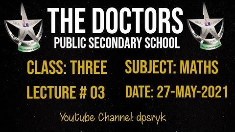 Class Three MAths Lecture # 3 [27-May-2021] dpsryk