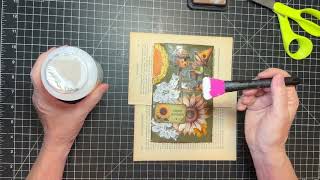 Start to Finish !- Sunflower Journal! - Part 4 - Mixed Media Monday! - Topper!
