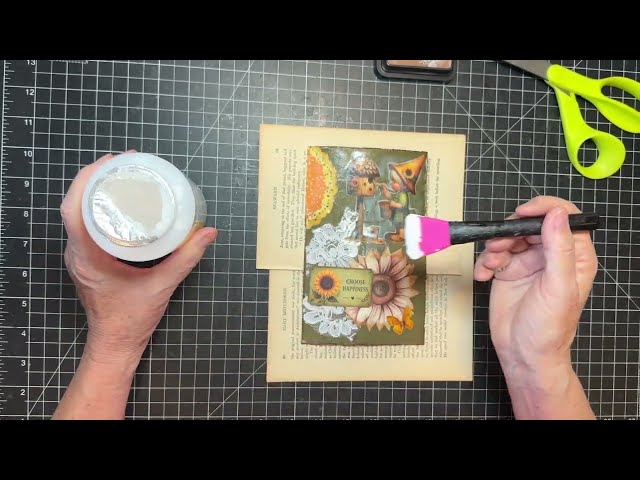 Start to Finish !- Sunflower Journal! - Part 4 - Mixed Media Monday! - Topper!