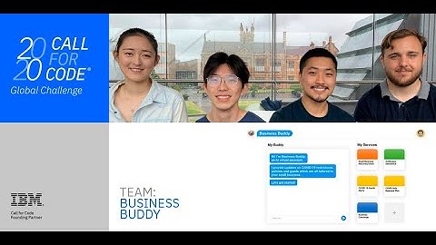 2020 Call for Code Global Finalist: Business Buddy supports struggling small businesses