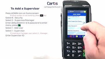 How to Add Supervisor or Manager user on an Ingenico Desk 5000 or Move 5000 Credit Card Terminal