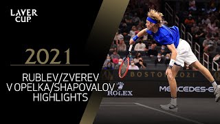 Match 9 Highlights - Rublev/Zverev vs Opelka/Shapovalov | Laver Cup 2021