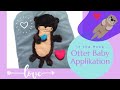 Otter Baby ITH Applikation sticken mit KathieKreativ Stickdatei