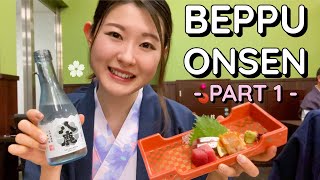 Beppu Onsen 1 ♨ Speciality Dishes, Hells of Beppu and Onsen Ryokan Room Tour! | Fukuoka Series 1/7