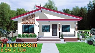 3 BEDROOM | 85 SQM | MODERN HOUSE DESIGN IDEA | 8.5X10 M | SIMPLE HOUSE DESIGN