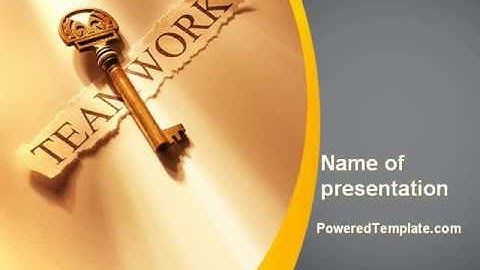 Key Of Teamwork PowerPoint Template by PoweredTemplate.com