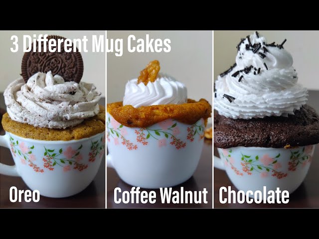 3 Different flavour Mug Cakes | Microwave Cake Recipe | Microwave Mug Cake Recipe | Best Bites