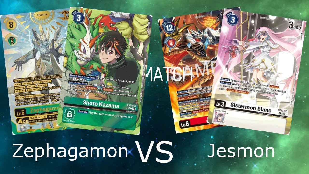 Реванш Зефагамона против Джесмона | Матчи Digimon TCG BT23